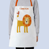 Cute Lion Personalized Name Schort