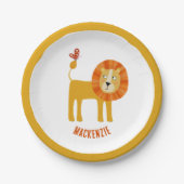 Cute Lion Personalized Papieren Bordje (Voorkant)