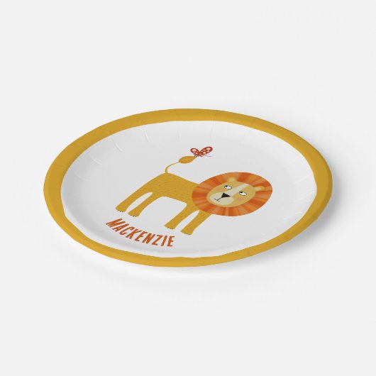 Cute Lion Personalized Papieren Bordje (Gekanteld)