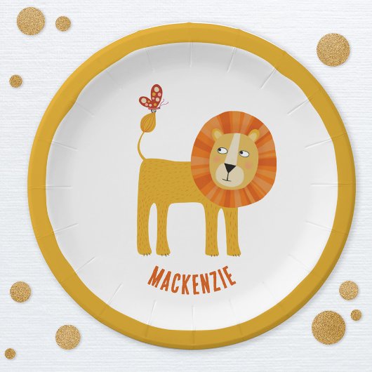 Cute Lion Personalized Papieren Bordje