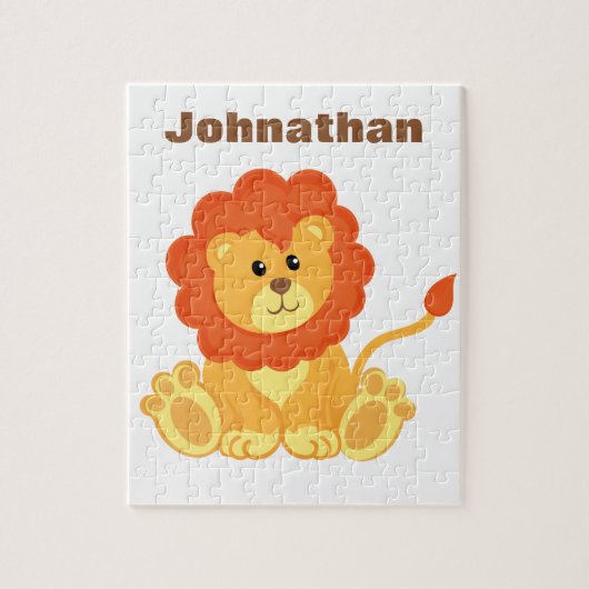Cute Lion Personalized Puzzle Legpuzzel (Verticaal)