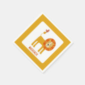 Cute Lion Personalized Servet (Hoek)