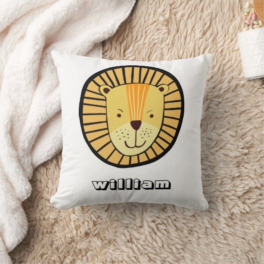 Cute Lion Persoonlijke naam Kussen (Deken)