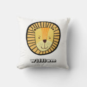 Cute Lion Persoonlijke naam Kussen (Voorkant)