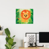 Cute Lion Poster (Thuiskantoor)