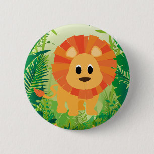 Cute Lion Ronde Button 5,7 Cm