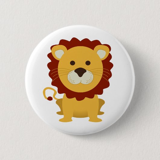 Cute Lion Ronde Button 5,7 Cm (Voorkant)