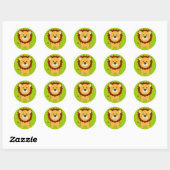 Cute Lion Ronde Sticker (Vel)