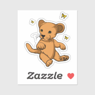 Cute lion sticker