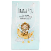 Cute Lion Vist op de maan Dank u Klein Cadeauzakje (Voorkant)