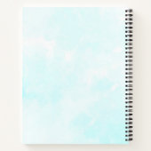 Cute Lion Vist op de maan Waterverf Notitieboek (Achterkant)