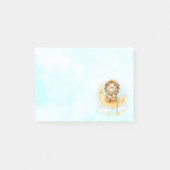 Cute Lion Vist op de maan Waterverf Post-it® Notes (Voorkant)