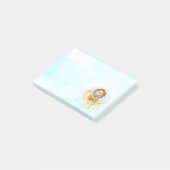 Cute Lion Vist op de maan Waterverf Post-it® Notes (Schuin)