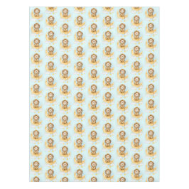 Cute Lion Vist op de maan Waterverf Tafelkleed