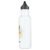 Cute Lion Vist op de maan Waterverf Waterfles (Rechts)