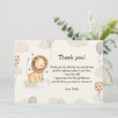 Cute lion waterverf Hartelijk dank Bedankkaart (Staand voorkant)