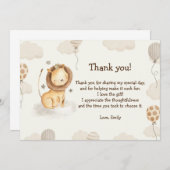 Cute lion waterverf Hartelijk dank Bedankkaart (Voorkant / Achterkant)