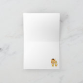 Cute Lion Wedding Couple Hartelijk dank Bedankkaart (Binnen)