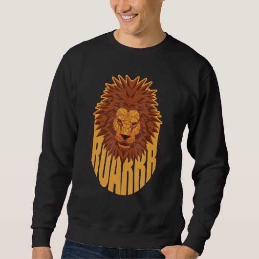 Cute Lion Wildlife Animals Oerwoud King Roarrr Trui (Voorkant)