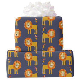 Cute Lion Wrapping Paper Cadeaupapier
