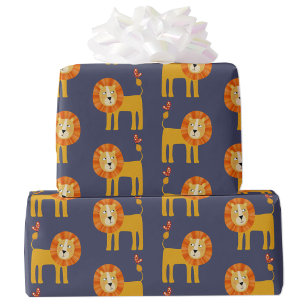 Cute Lion Wrapping Paper Cadeaupapier