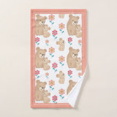 Cute lioness moeder met baby, grens-Moederdag Bad Handdoek (Handdoek)