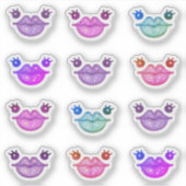 Cute Lip Face stickerpakket Sticker (Voorkant)