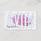 Cute lips phone confetti personalized Avon Visitekaartje (Voorkant)