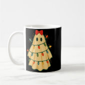 Cute Lit Ghost Christmas Tree Funny Gift Halloween Koffiemok (Links)