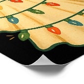 Cute Lit Ghost Christmas Tree Funny Gift Halloween Poster (Hoek)