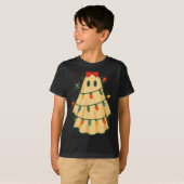 Cute Lit Ghost Christmas Tree Funny Gift Halloween T-shirt (Voorkant volledig)