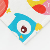 Cute Litte Owls Monogrammed Fleece Deken (Hoek)