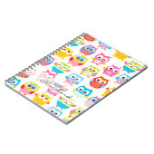 Cute Litte Owls Personalized Notitieboek (Linkerzijde)