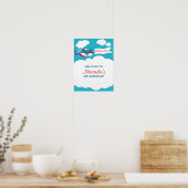 Cute Little Airplane Boy Birthday Poster (Keuken)
