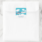 Cute Little Airplane Boy Birthday Sticker (Tas)