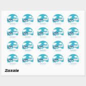 Cute Little Airplane Boy Birthday Sticker (Vel)