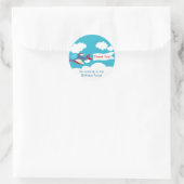 Cute Little Airplane Boy Birthday Sticker (Tas)