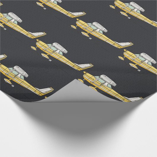 Cute Little Airplane Cadeaupapier (Hoek)