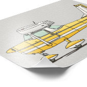 Cute Little Airplane Foto Afdruk (Hoek)
