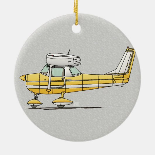 Cute Little Airplane Keramisch Ornament (Achterkant)