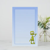 Cute Little Alien Kinder Briefpapier (Staand voorkant)