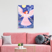 Cute Little Angel Canvas Afdruk (Insitu (Woonkamer))