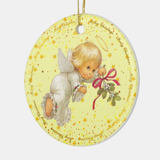 Cute Little Angel Ceramic Ornament (Links)