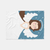 Cute Little Angel Fleece Deken (Voorkant (Horizontaal))