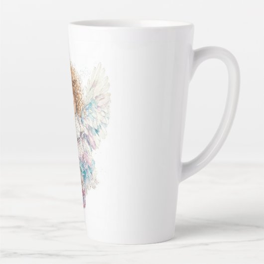 Cute Little Angel Latte Mok (Rechts)