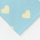 Cute Little Angel met een hartpatroon op lichtblau Fleece Deken (Hoek)