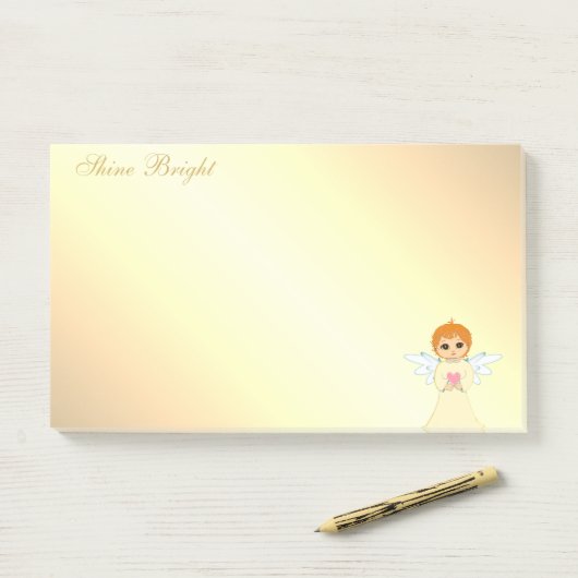 Cute Little Angel Post-it® Notes (Op bureau)