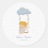 Cute Little Angel Ronde Sticker (Voorkant)