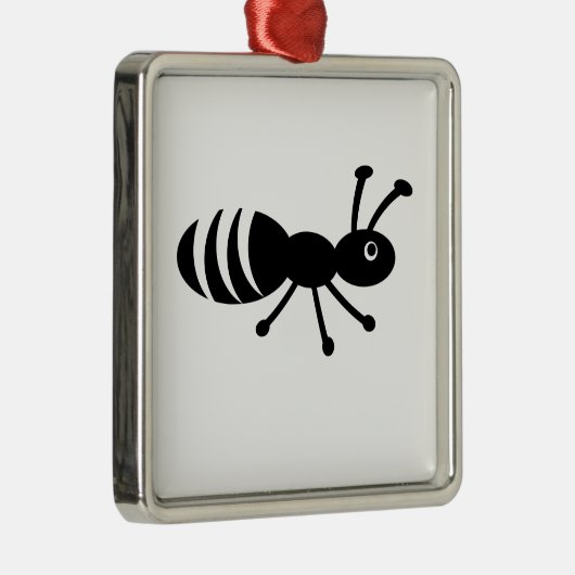Cute Little Ant Metalen Ornament (Rechts)