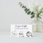 Cute Little Arctic Diaper Baby shower Informatiekaartje (Staand voorkant)